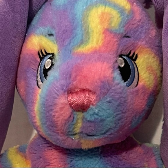 Build A Bear Spring Splash Swirl Bunny Rabbit Plush Purple Pastel 17” Clean EUC - Picture 4 of 4